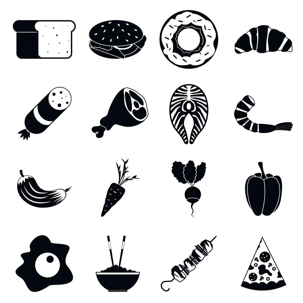 conjunto de iconos de comida vector