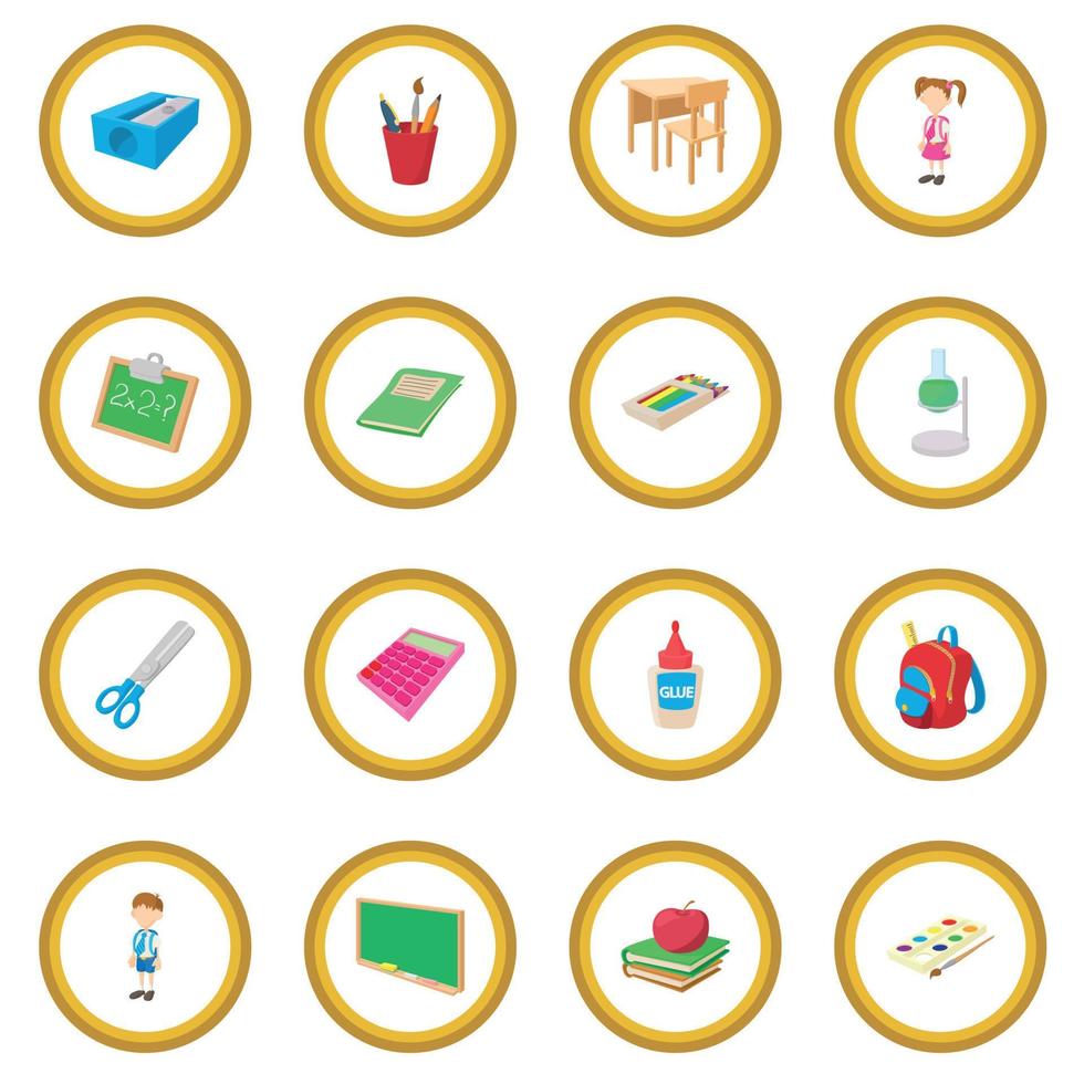 Back to school icon circle vector