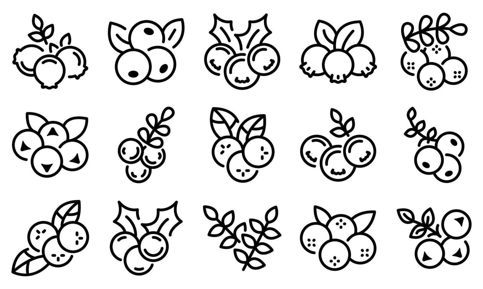 Rowan icons set, outline style 8858049 Vector Art at Vecteezy