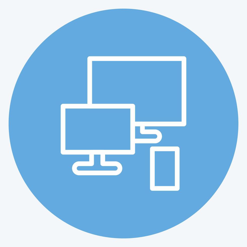 Icon Responsive. suitable for Startup symbol. blue eyes style. simple design editable. design template vector. simple illustration vector