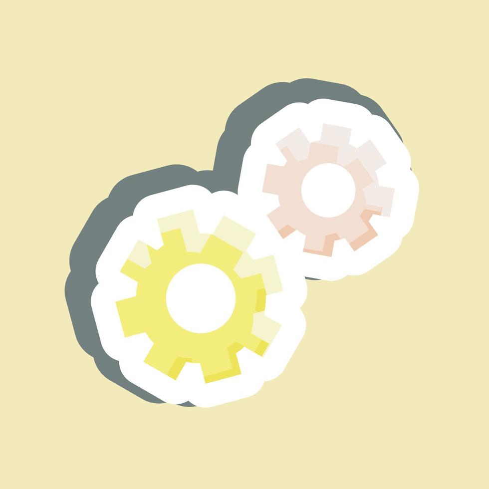 Sticker Teamwork. suitable for Startup symbol. simple design editable. design template vector. simple illustration vector