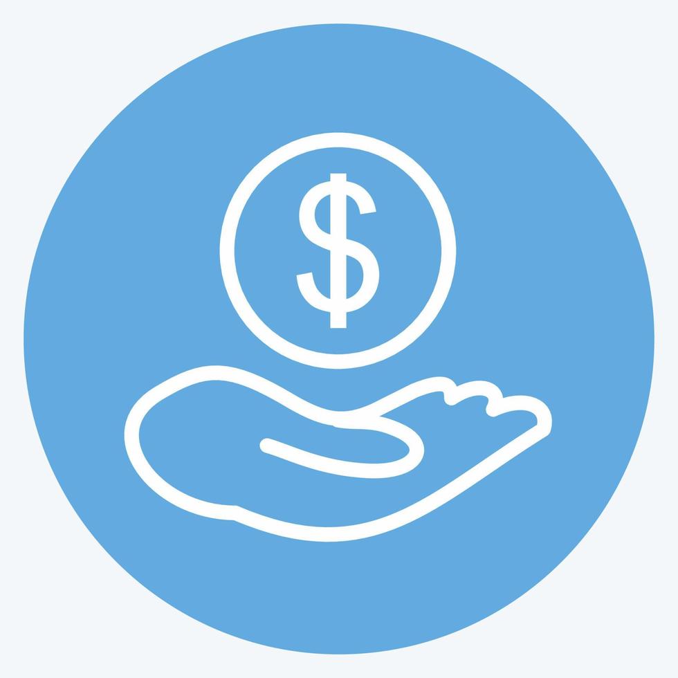 Icon Funding. suitable for Startup symbol. blue eyes style. simple design editable. design template vector. simple illustration vector