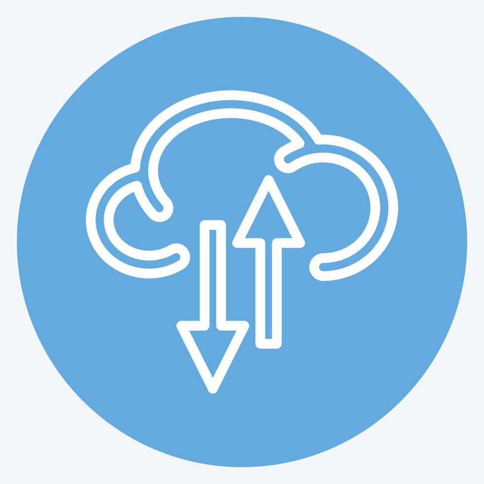 Icon Sync. suitable for Startup symbol. blue eyes style. simple design editable. design template vector. simple illustration vector