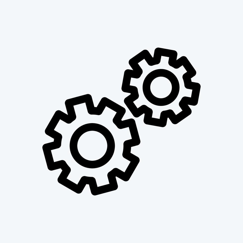 Icon Teamwork. suitable for Startup symbol. line style. simple design editable. design template vector. simple illustration vector