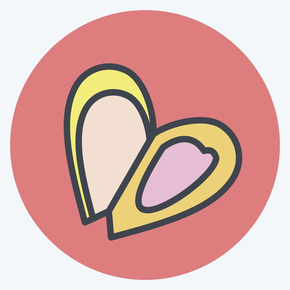 Icon Mussel. suitable for seafood symbol. color mate style. simple design editable. design template vector. simple illustration vector