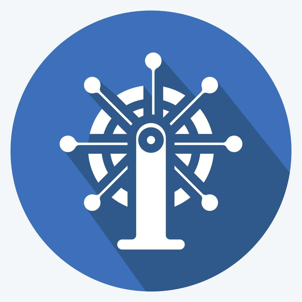 Icon Leadership. suitable for Startup symbol. long shadow style. simple design editable. design template vector. simple illustration vector