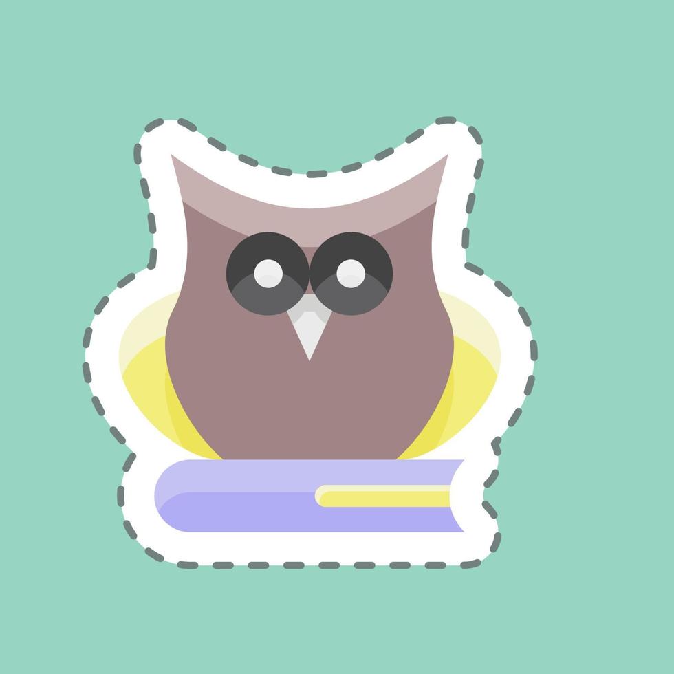 Sticker line cut Knowledge. suitable for Startup symbol. simple design editable. design template vector. simple illustration vector