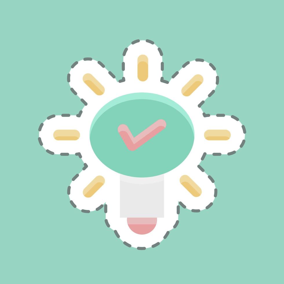 Sticker line cut Creativity. suitable for Startup symbol. simple design editable. design template vector. simple illustration vector
