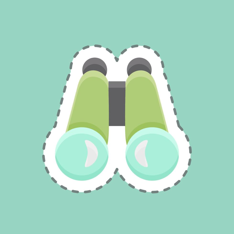 Sticker line cut Vision. suitable for Startup symbol. simple design editable. design template vector. simple illustration vector