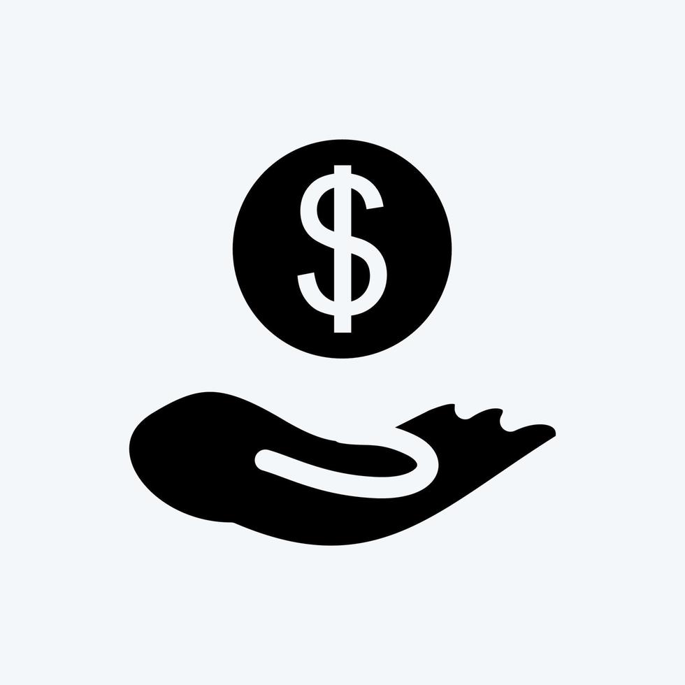 Icon Funding. suitable for Startup symbol. glyph style. simple design editable. design template vector. simple illustration vector