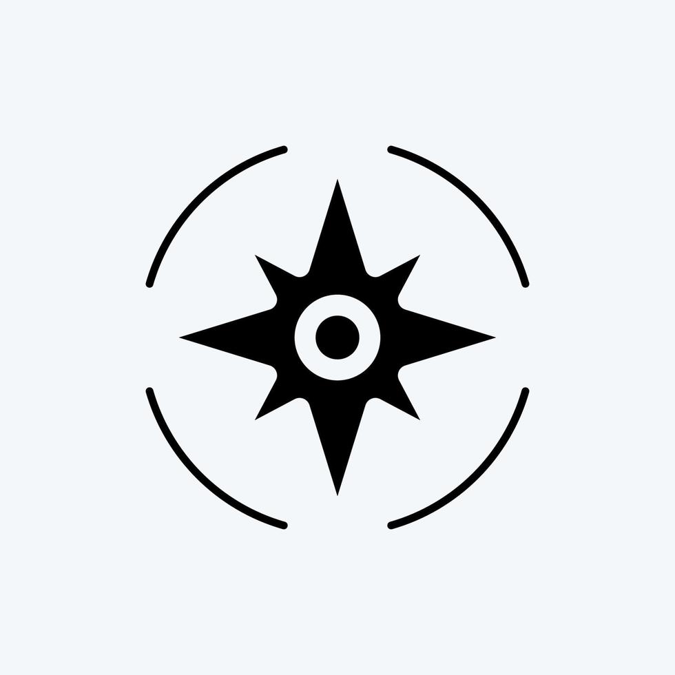 Icon Navigation. suitable for Startup symbol. glyph style. simple design editable. design template vector. simple illustration vector