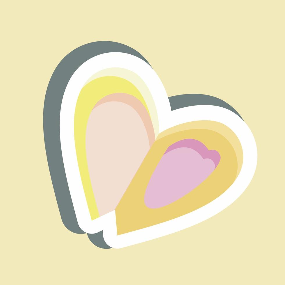 Sticker Mussel. suitable for seafood symbol. simple design editable. design template vector. simple illustration vector