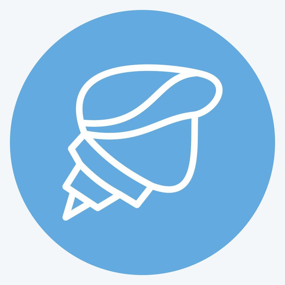 Icon Conch. suitable for seafood symbol. blue eyes style. simple design editable. design template vector. simple illustration vector