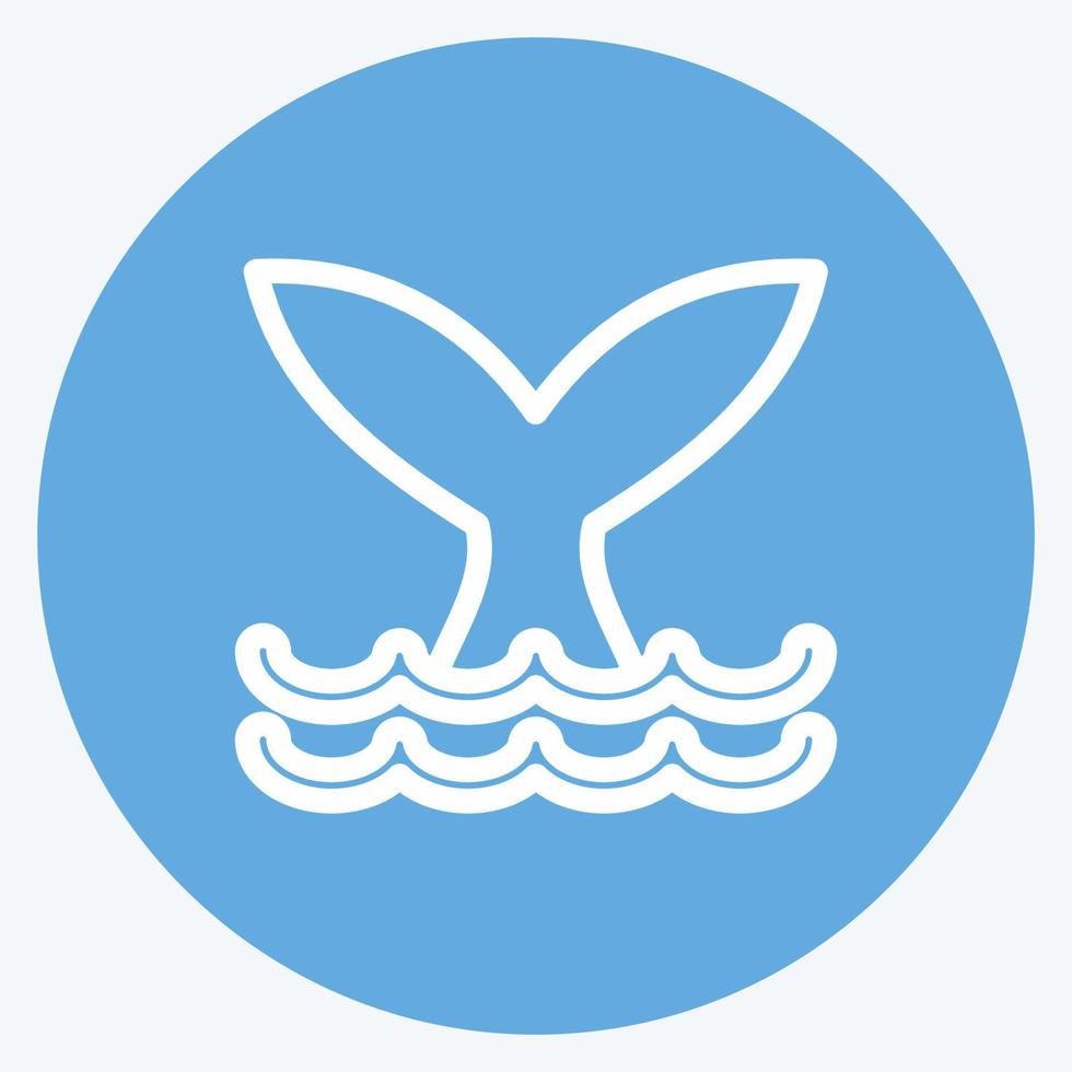 icono de ballena. adecuado para el símbolo de mariscos. estilo de ojos azules. diseño simple editable. vector de plantilla de diseño. ilustración sencilla