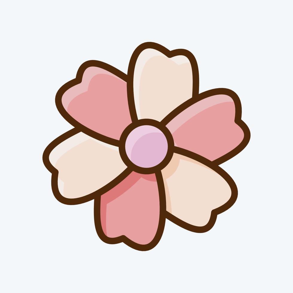 Icon Sakura. suitable for Japanese symbol. flat style. simple design editable. design template vector. simple illustration vector