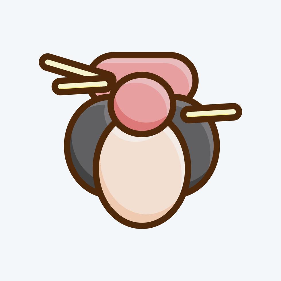 Icon Geisha. suitable for Japanese symbol. flat style. simple design editable. design template vector. simple illustration vector