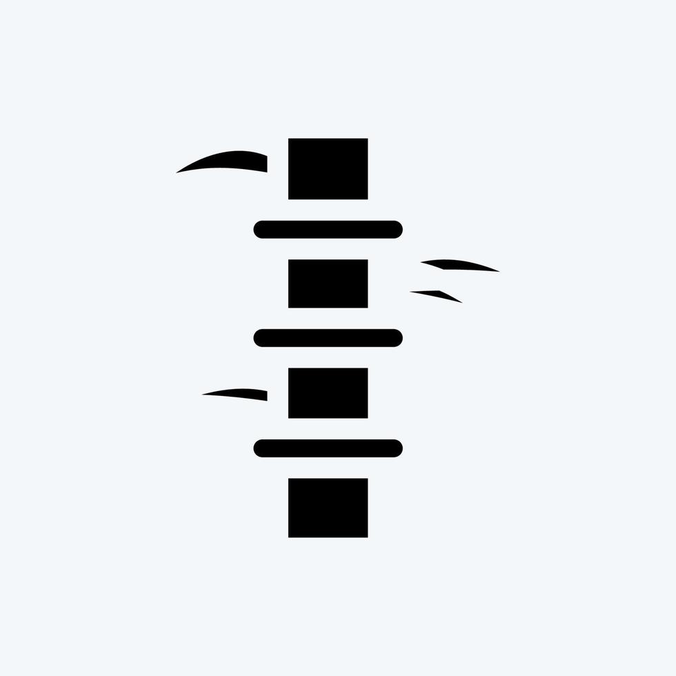 Icon Bamboo. suitable for Japanese symbol. glyph style. simple design editable. design template vector. simple illustration vector