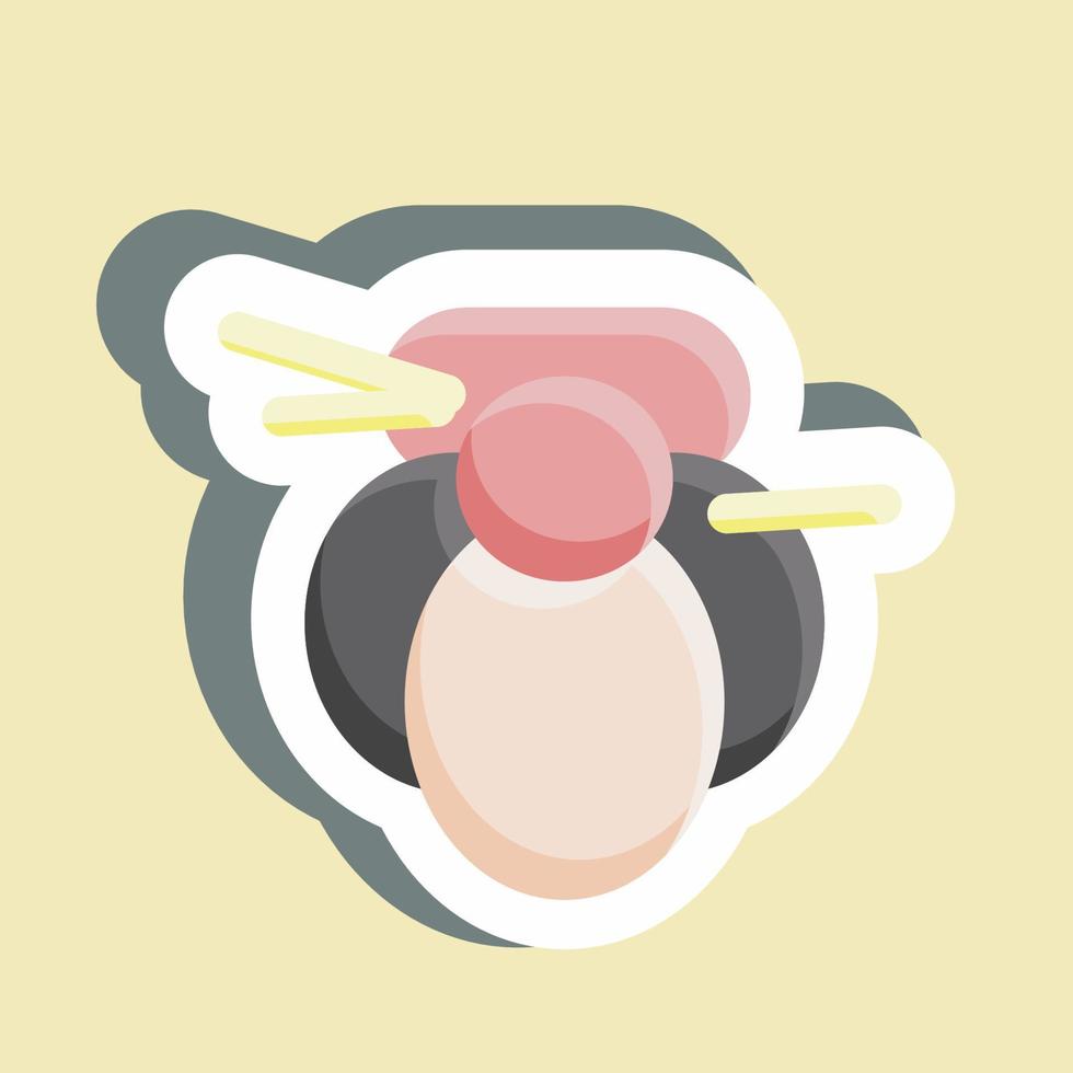Sticker Geisha. suitable for Japanese symbol. simple design editable. design template vector. simple illustration vector