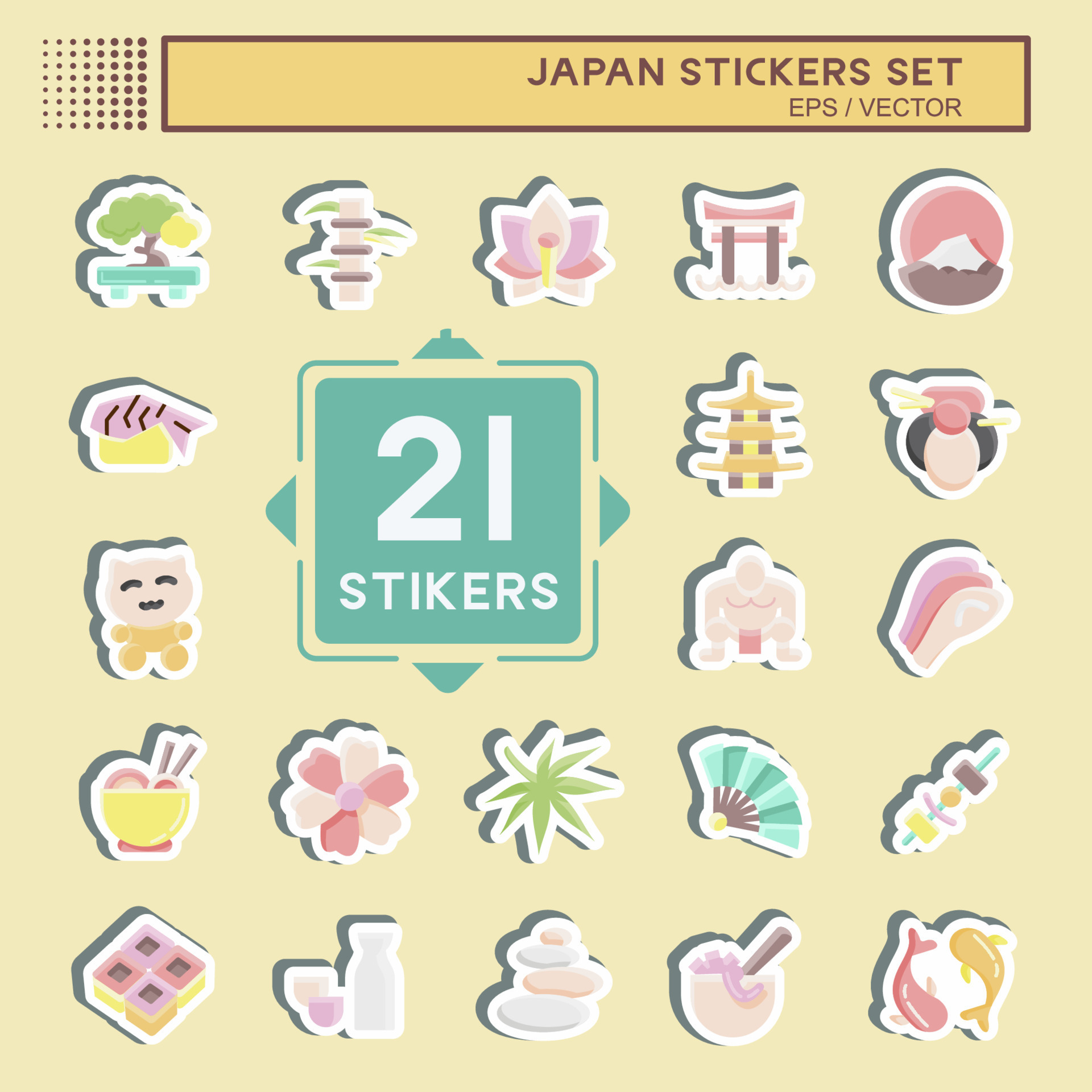 Sticker Set: Japan