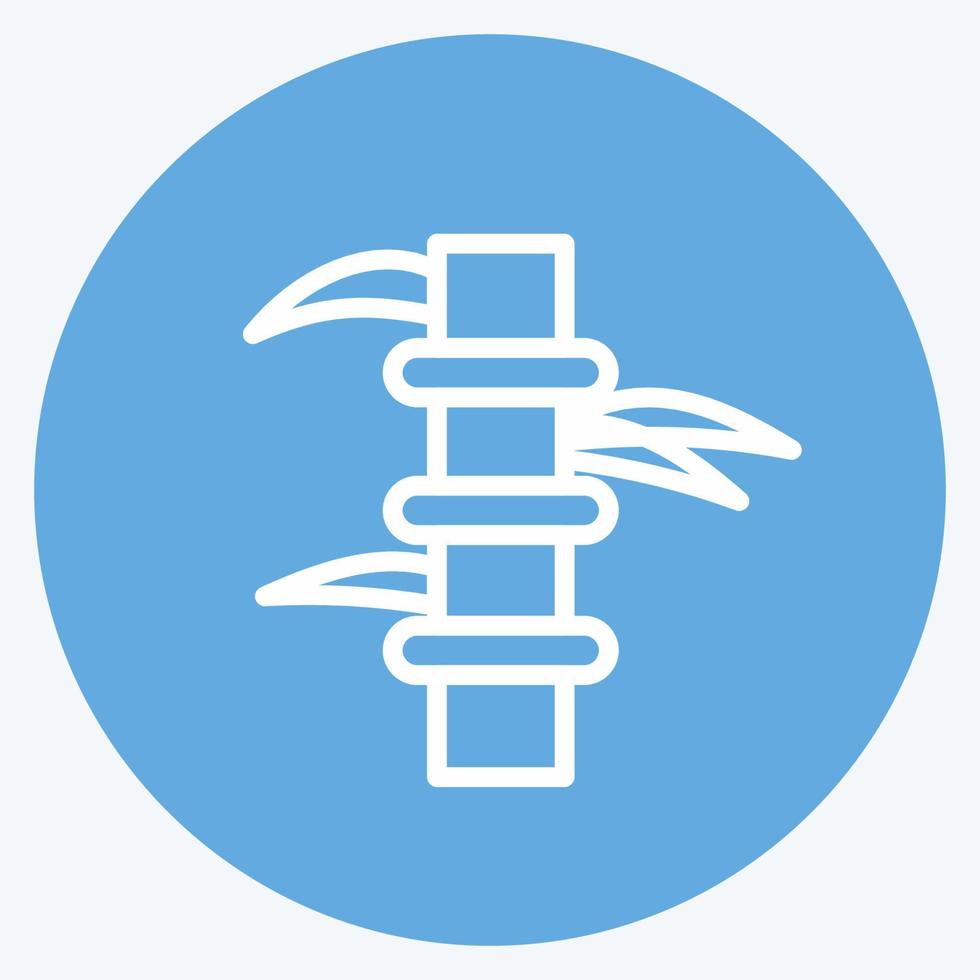 Icon Bamboo. suitable for Japanese symbol. blue eyes style. simple design editable. design template vector. simple illustration vector