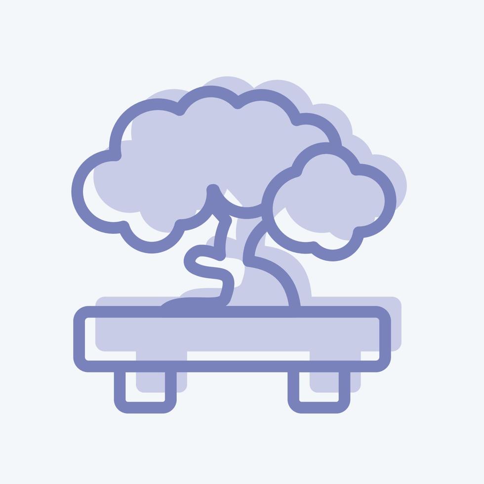 Icon Bonsai. suitable for Japanese symbol. two tone style. simple design editable. design template vector. simple illustration vector