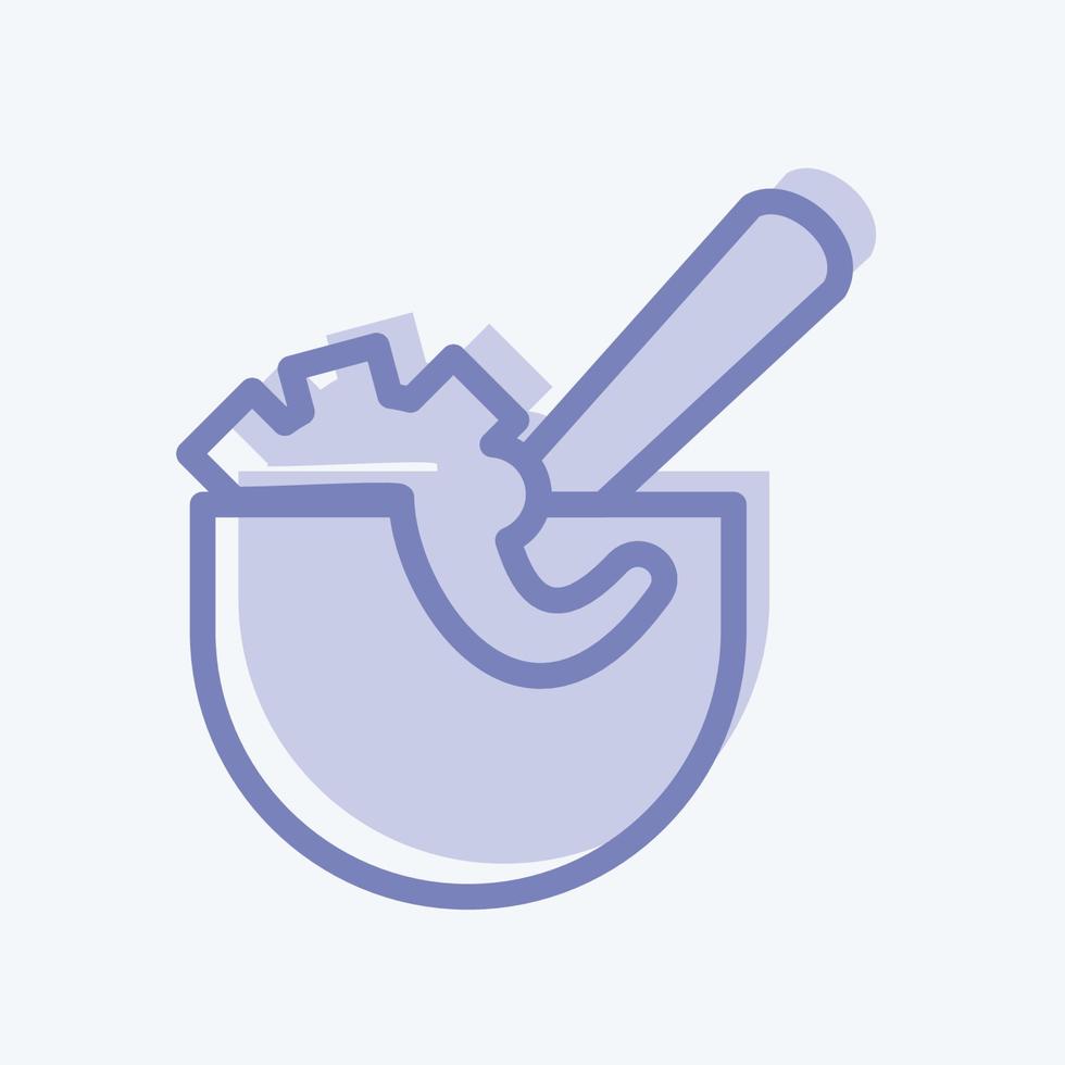 Icon Seafood Soup. suitable for Japanese symbol. two tone style. simple design editable. design template vector. simple illustration vector