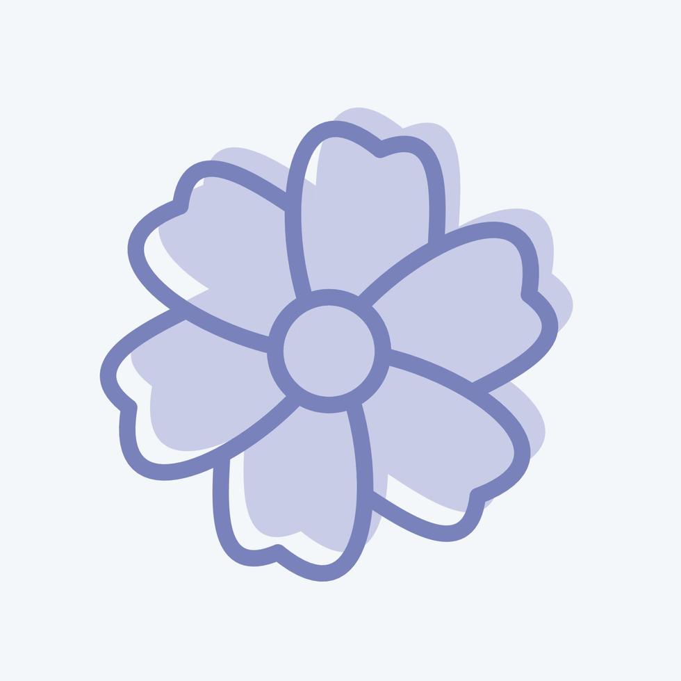 Icon Sakura. suitable for Japanese symbol. two tone style. simple design editable. design template vector. simple illustration vector