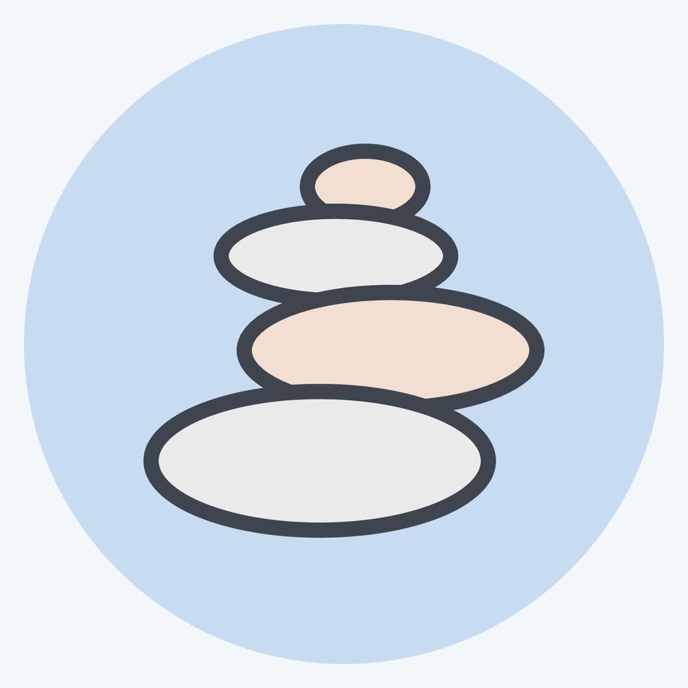 Icon Stone. suitable for Japanese symbol. color mate style. simple design editable. design template vector. simple illustration vector