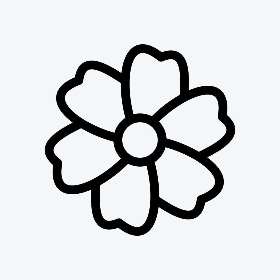 Icon Sakura. suitable for Japanese symbol. line style. simple design editable. design template vector. simple illustration vector