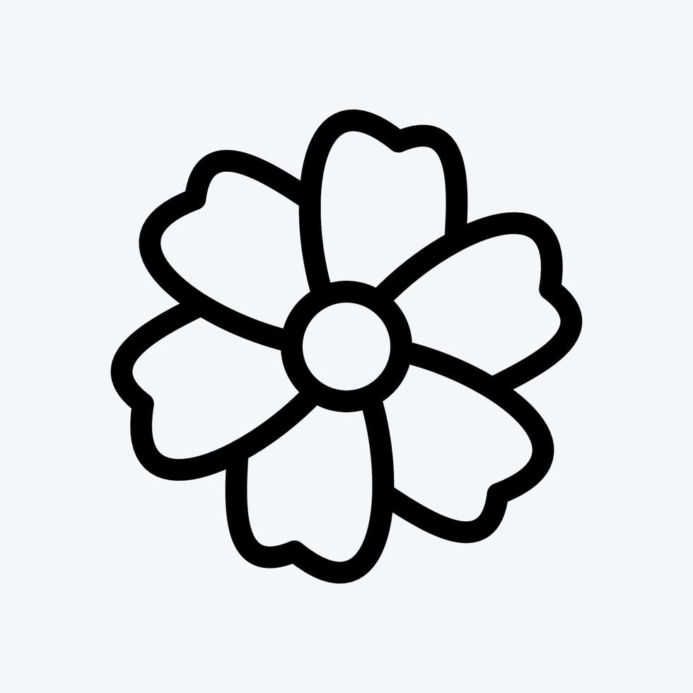 icono de sakura. adecuado para el símbolo japonés. estilo de línea diseño simple editable. vector de plantilla de diseño. ilustración sencilla