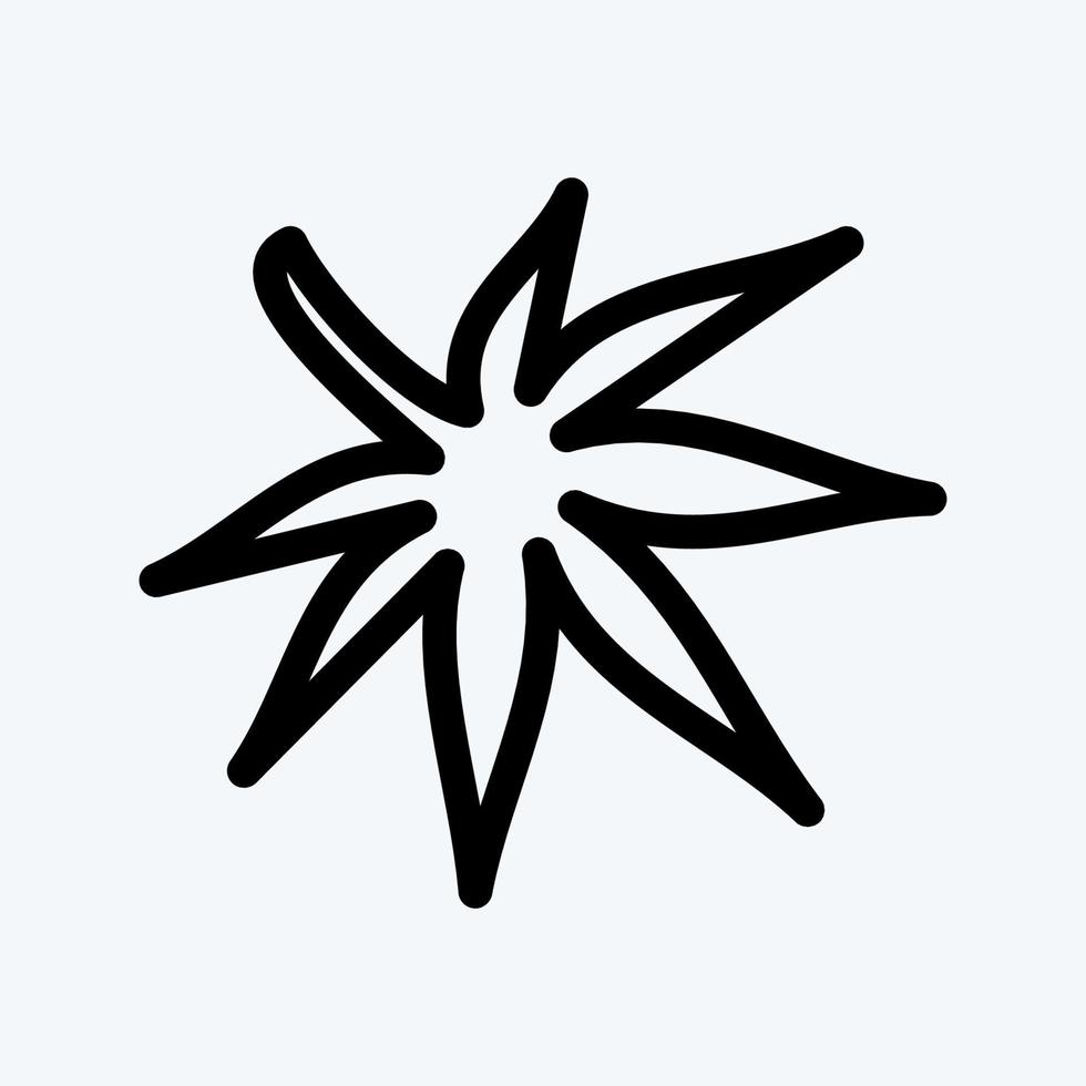 icono de arce japonés. adecuado para el símbolo japonés. estilo de línea diseño simple editable. vector de plantilla de diseño. ilustración sencilla
