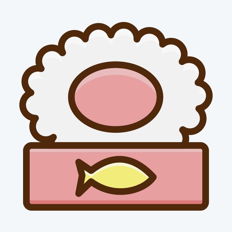Icon Canned. suitable for seafood symbol. flat style. simple design editable. design template vector. simple illustration vector
