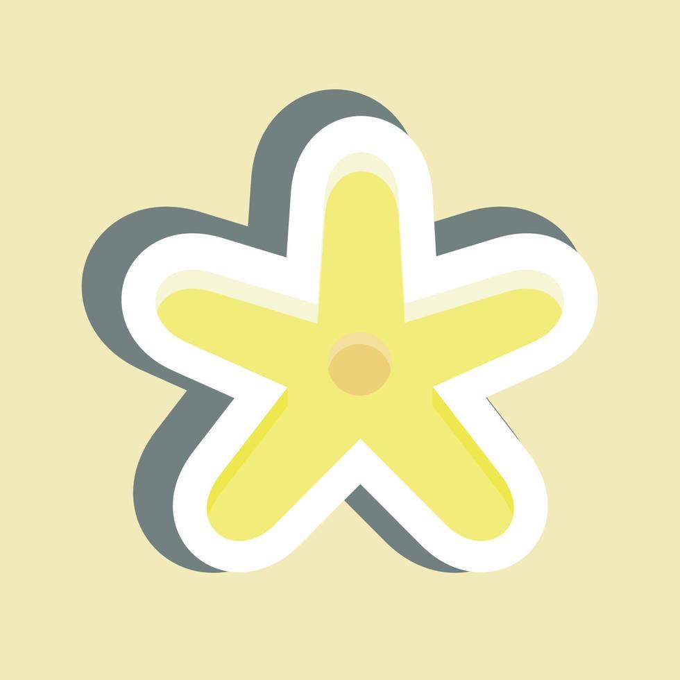 pegatina estrella de mar. adecuado para el símbolo de mariscos. diseño simple editable. vector de plantilla de diseño. ilustración sencilla