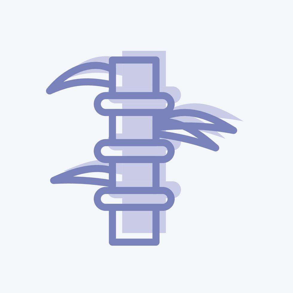 Icon Bamboo. suitable for Japanese symbol. two tone style. simple design editable. design template vector. simple illustration vector