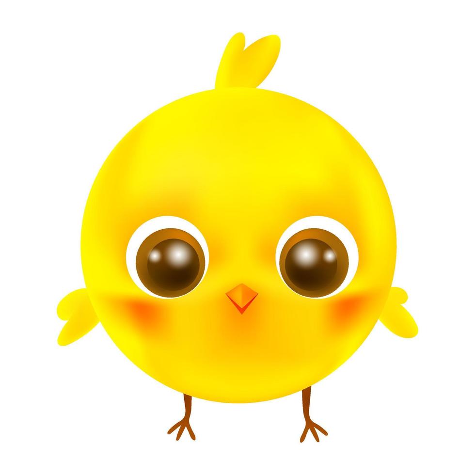 pollo 3d dibujos animados niño cara feliz mosca sonrisa vector ilustración  en el blanco para pascua. 8859020 Vector en Vecteezy