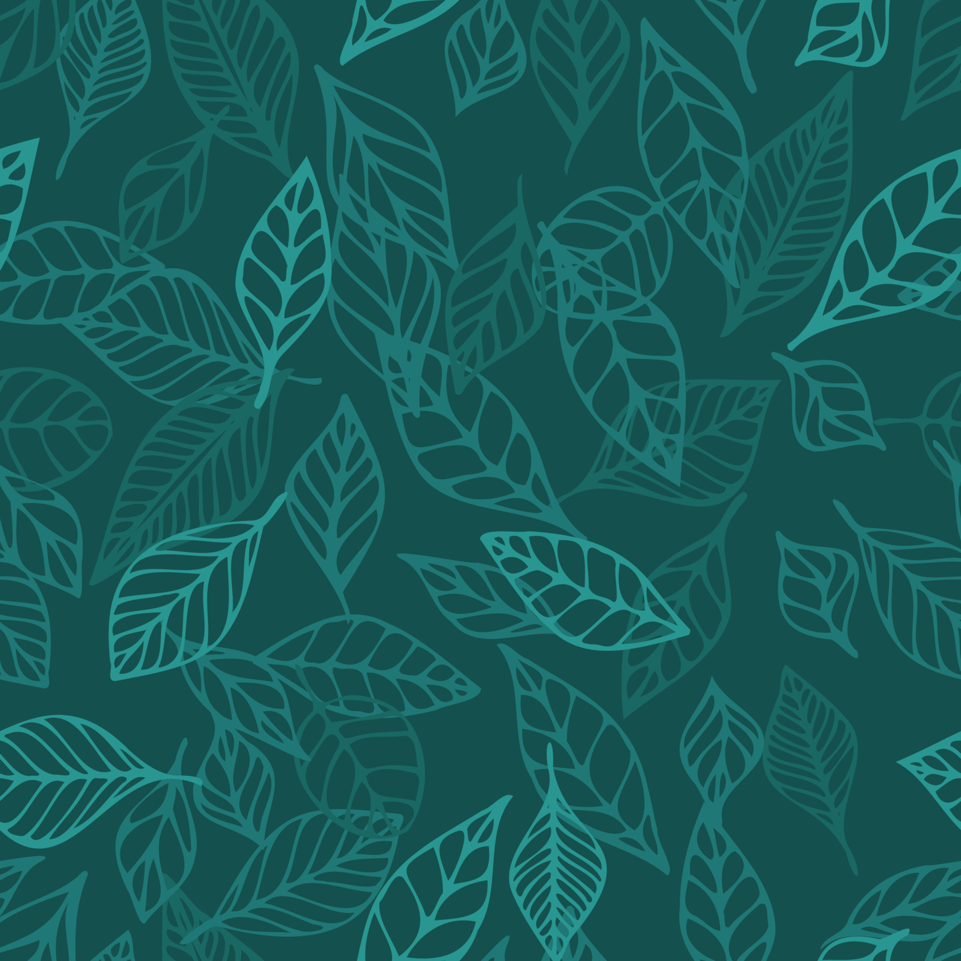 Seamless pattern hand drawn vector green summer leaf background. Print with  leaves. Elegant beautiful line nature ornament for fabric, wrapping and  textile. Scrapbook, wallpaper paper. 8859031 Vector Art at Vecteezy