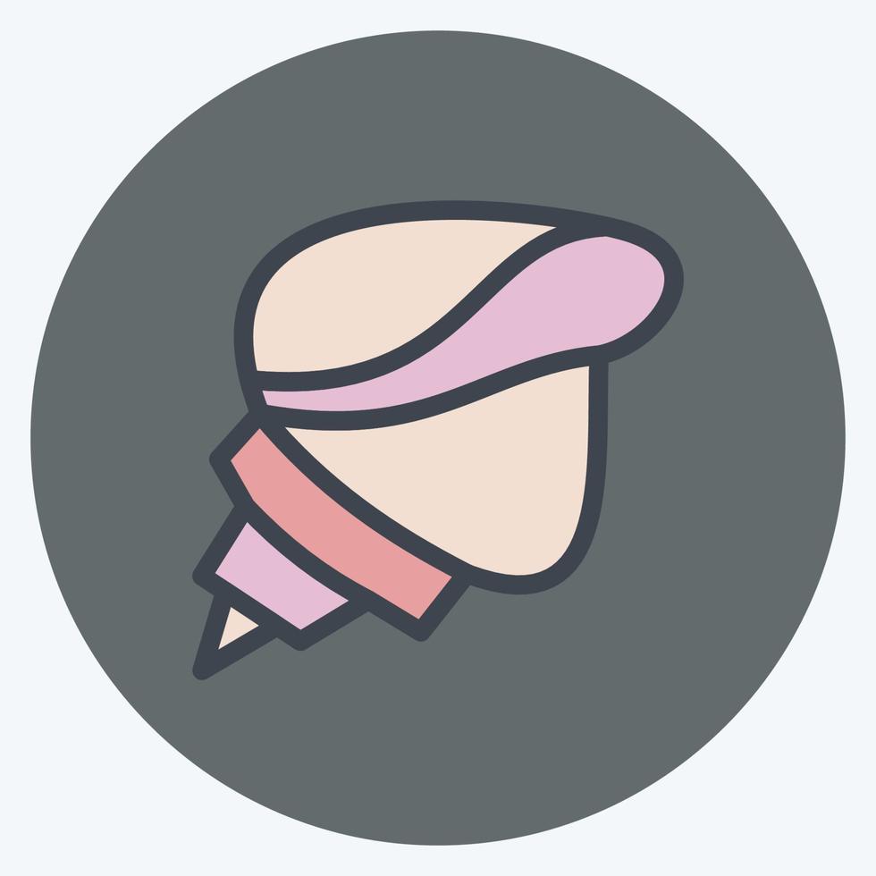Icon Conch. suitable for seafood symbol. color mate style. simple design editable. design template vector. simple illustration vector