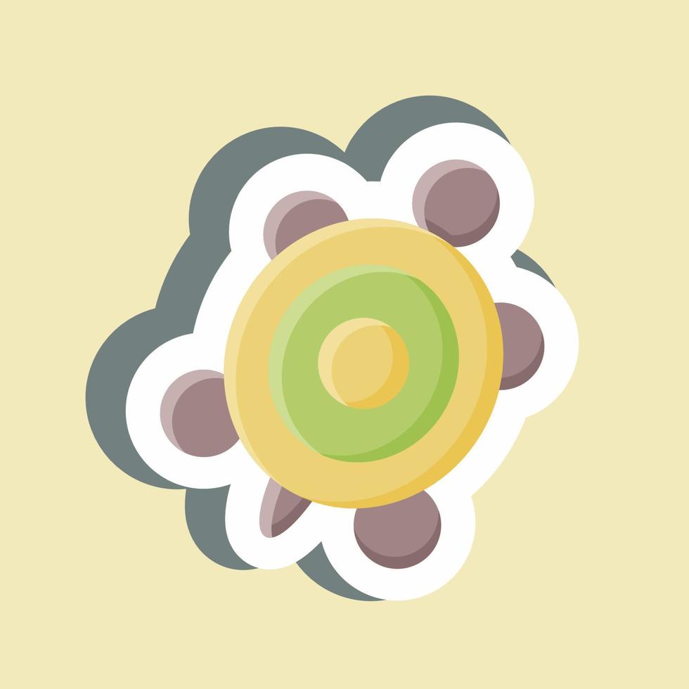 Sticker Turtle Meat. suitable for seafood symbol. simple design editable. design template vector. simple illustration vector
