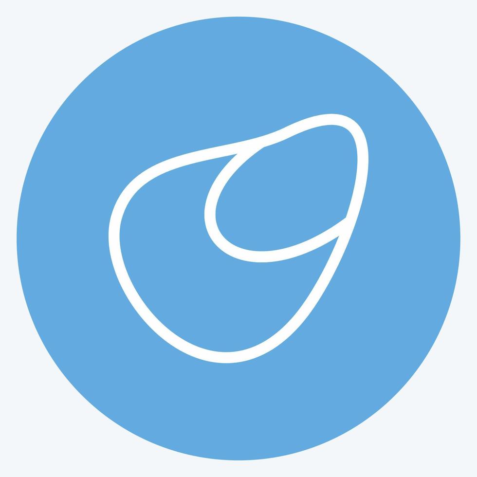 Icon Oyster. suitable for seafood symbol. blue eyes style. simple design editable. design template vector. simple illustration vector