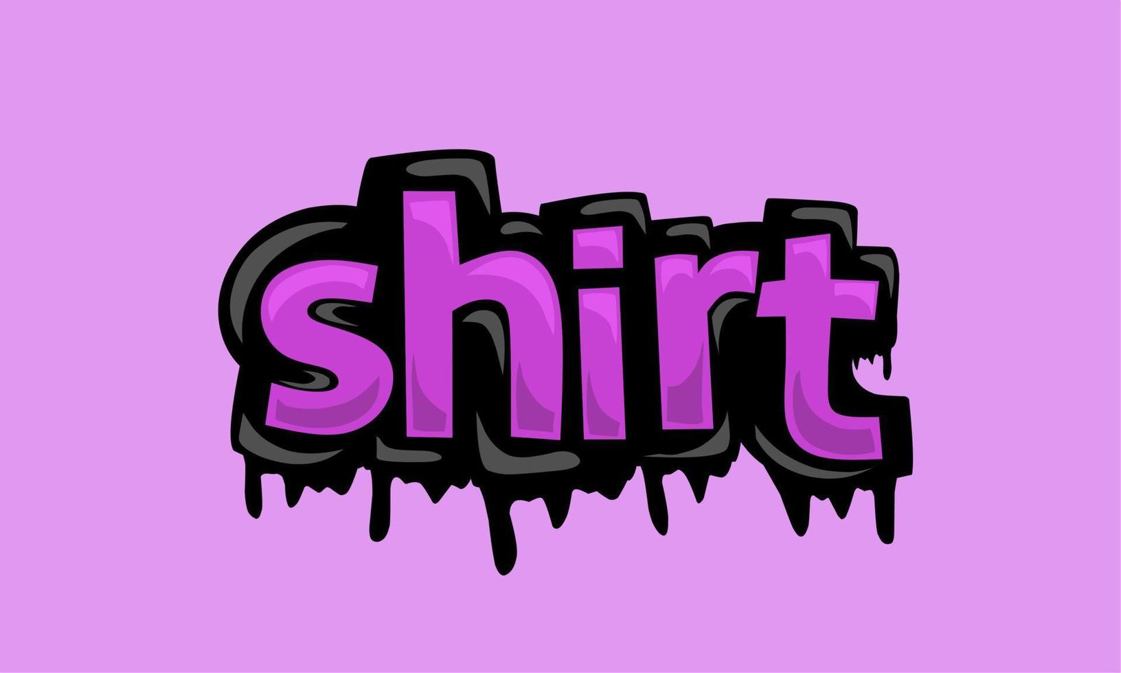 SHIRT writing vector design on pink background