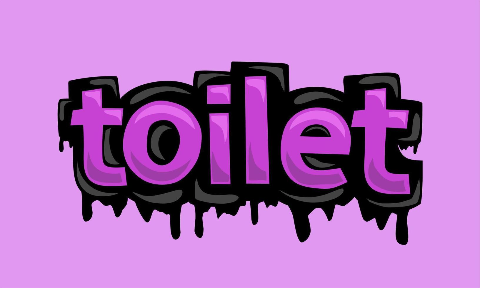 TOILET writing vector design on pink background