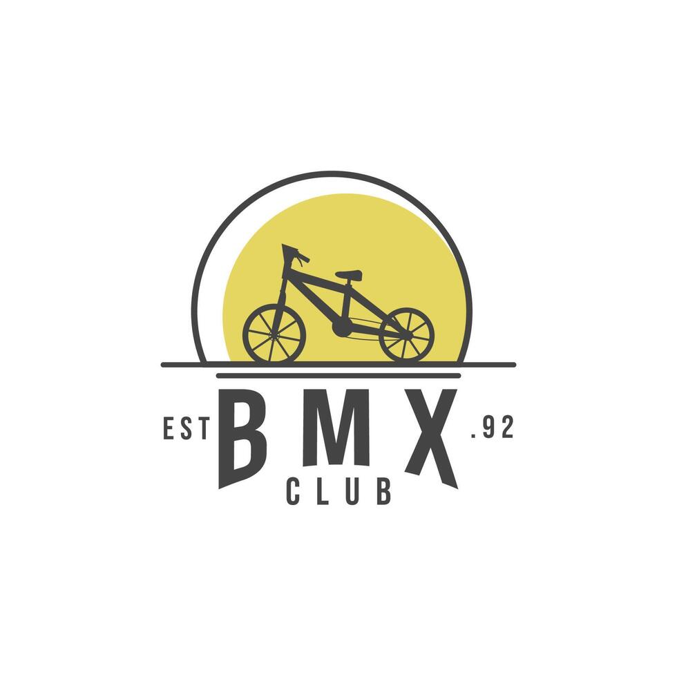 bmx club logo minimalista moderno vector