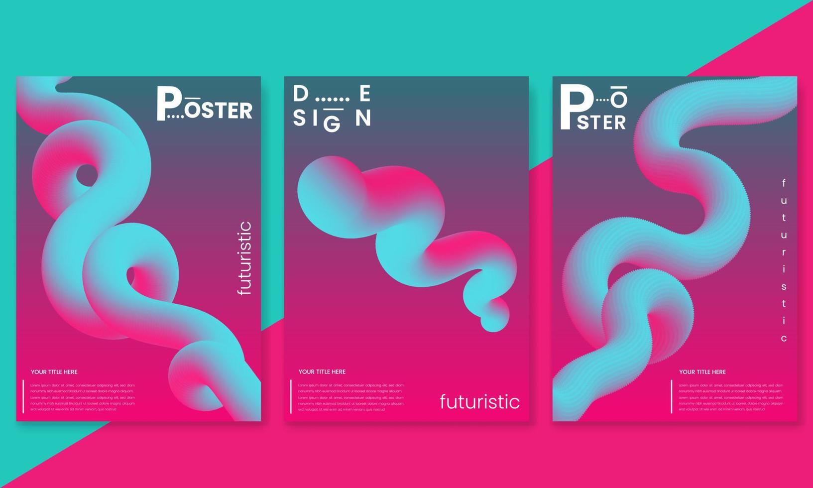 Electronic music festival poster. Vector illustration of abstract colorful gradient liquid shape. Club invitation template with smooth fluid wave