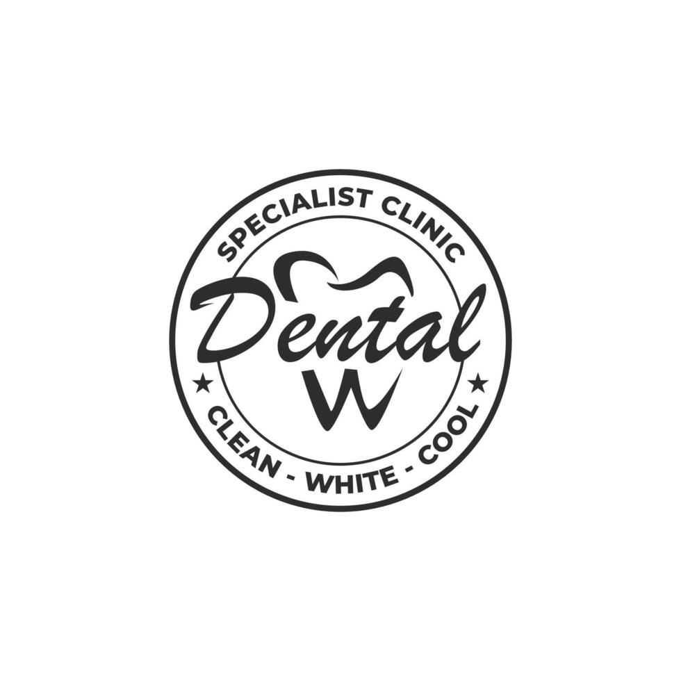 Badge dental logo speacialist clinic vector