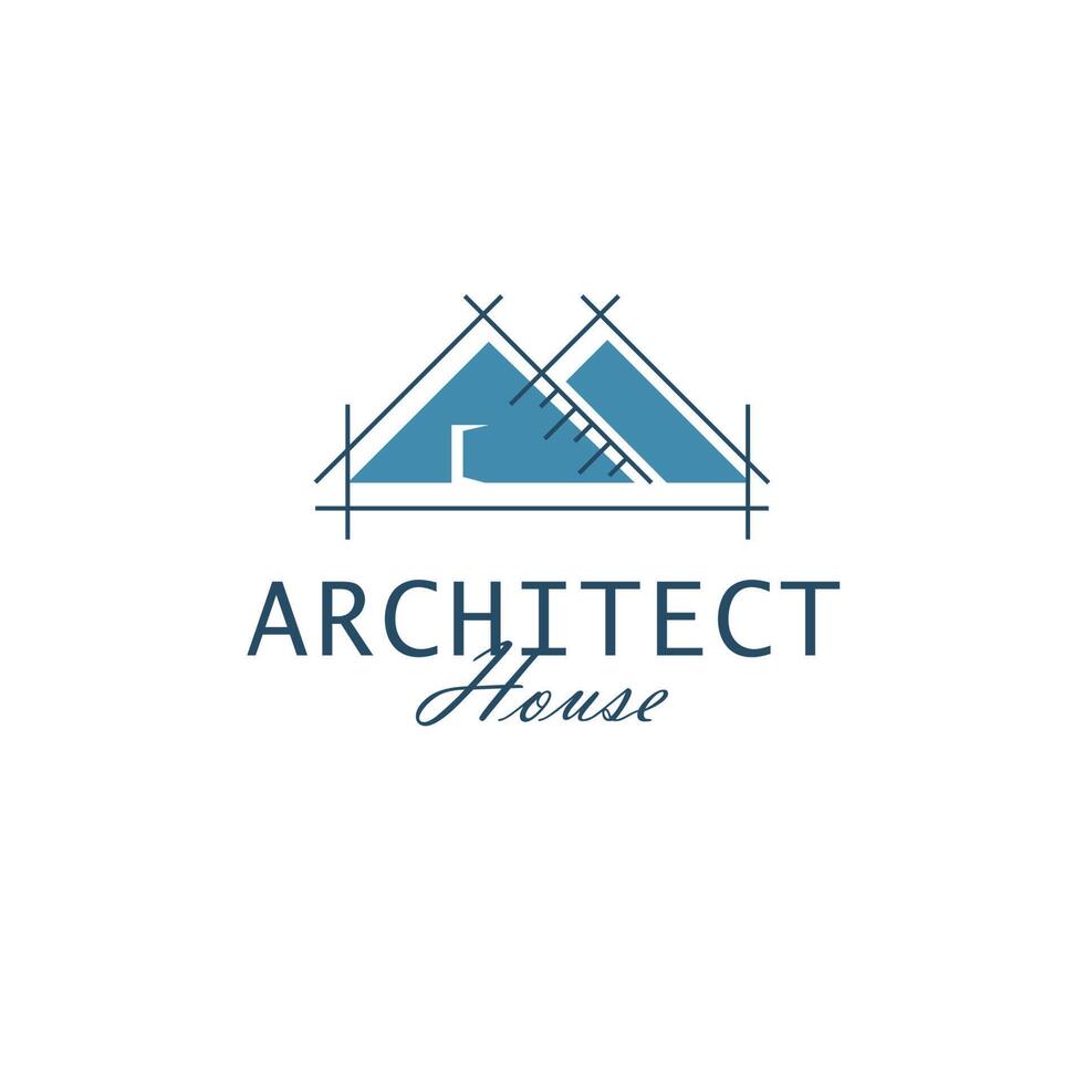 Architect house logo template vector