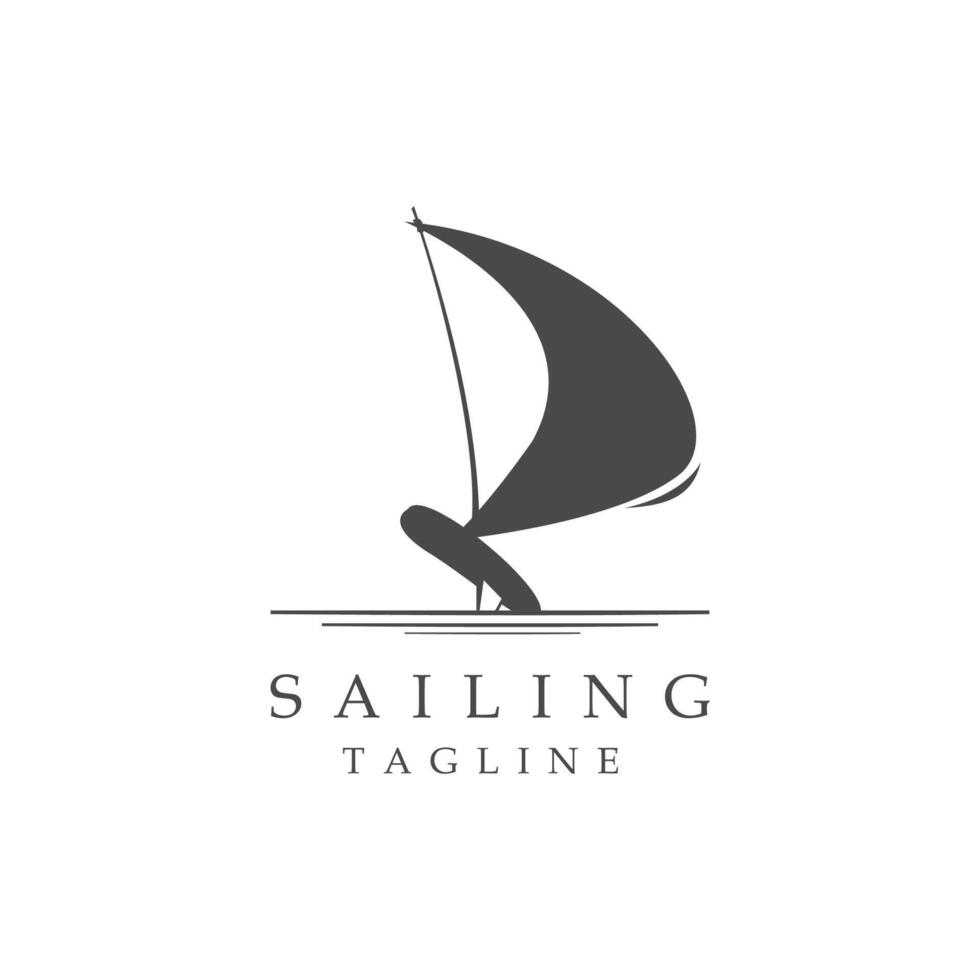 Sailing sport logo template vector