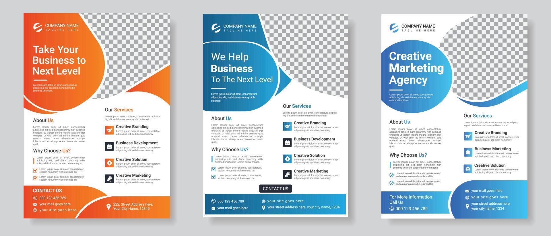 Corporate creative modern business promotion flyer design template, business poster template, IT company flyer or vector template design