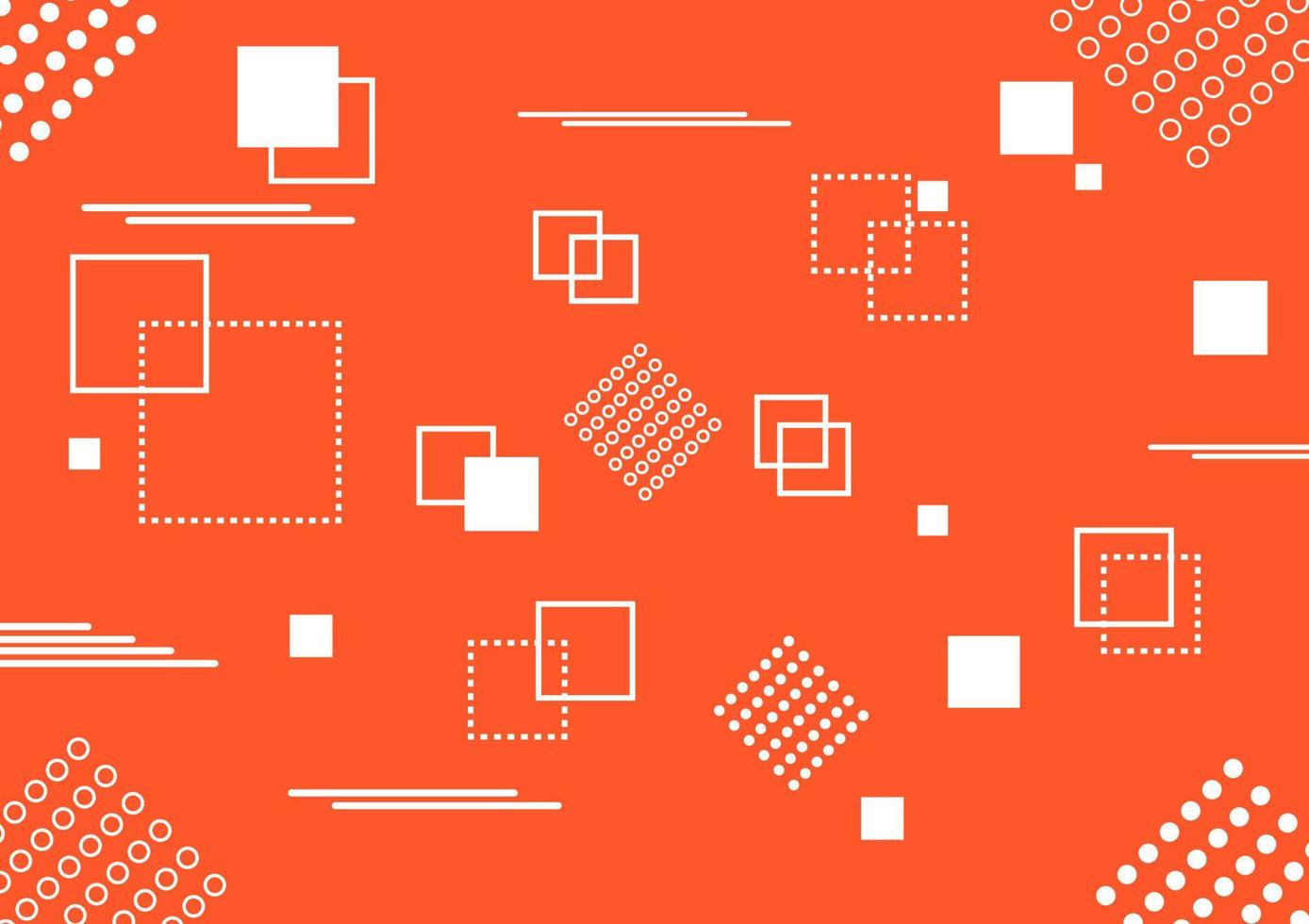 graphics abstract background square outline orange green white vector illustration