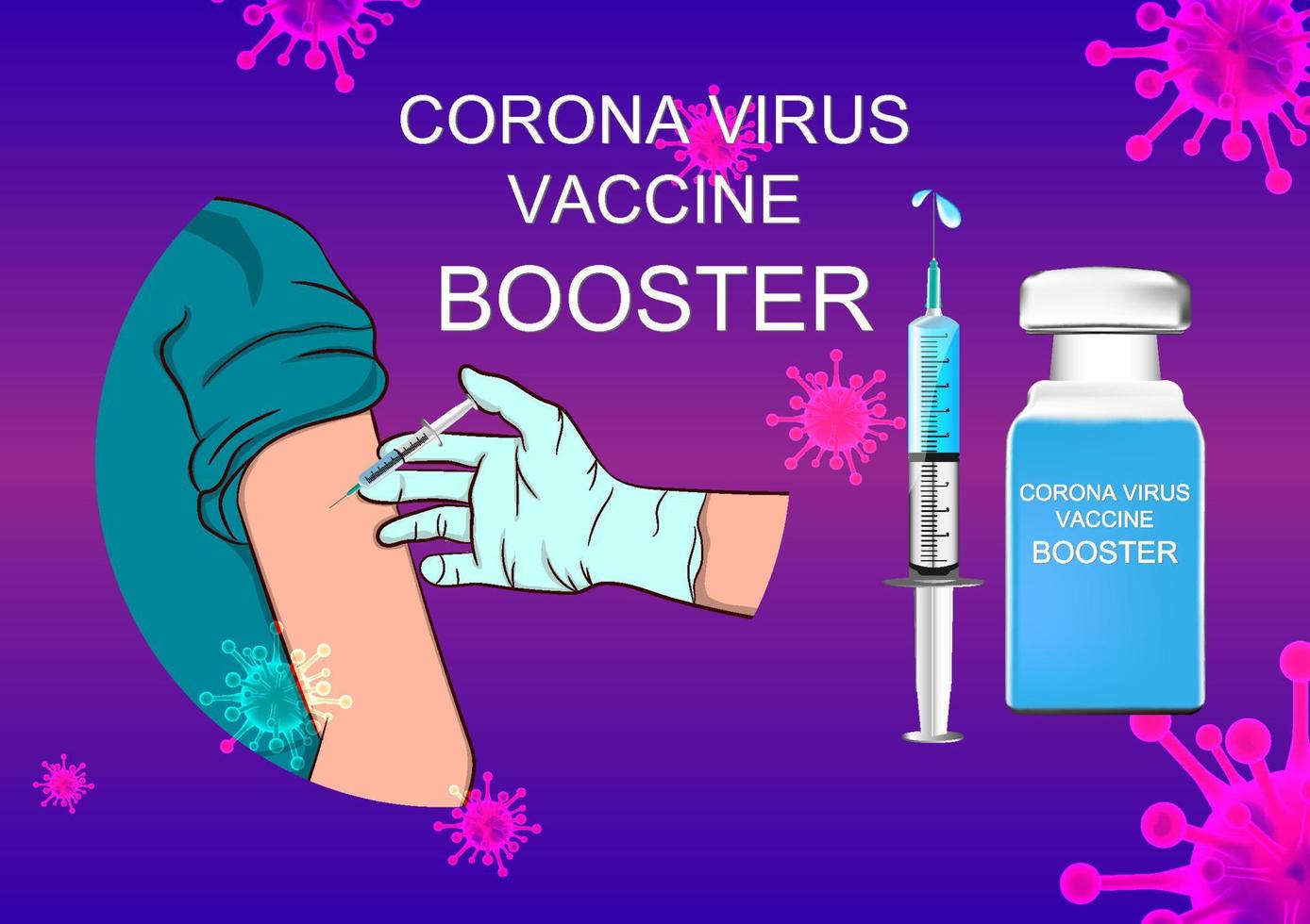 COVID-19 vaccine boosters can further enhance or restore protection that might have decreased over time vector illustration