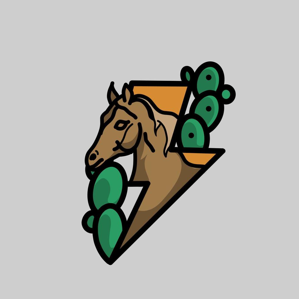 illustration vector of horse cowboy perfect for print,etc